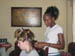 Madeline gets braids